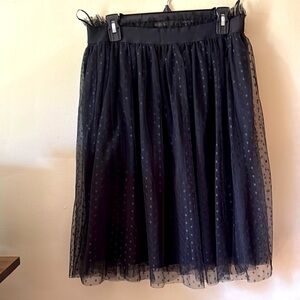 Elegant Black Tulle Skirt